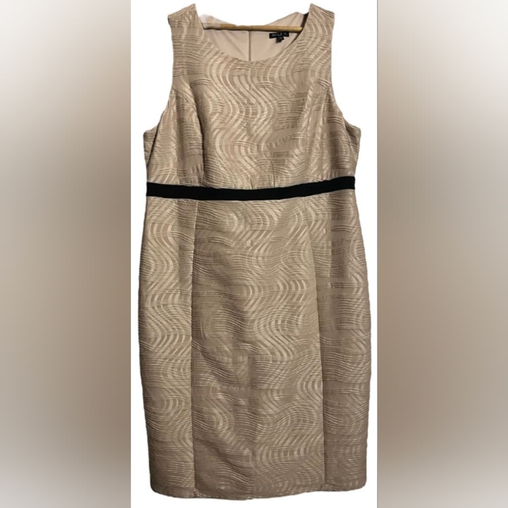 Khaki & Black Sami & Jo Plus Sleevelsss Dress